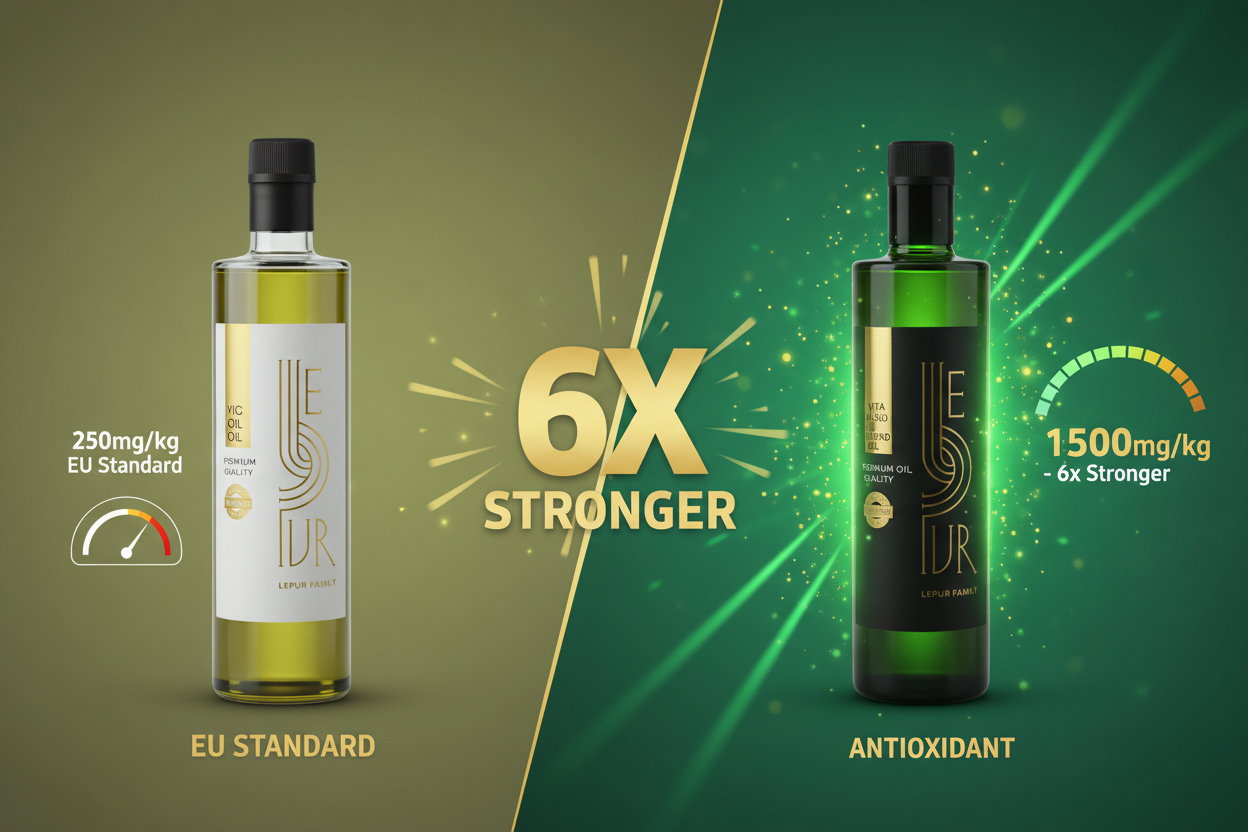 1500mg/kg Polyphenols: Why Our Olive Oil is 6x Stronger Than EU Standards