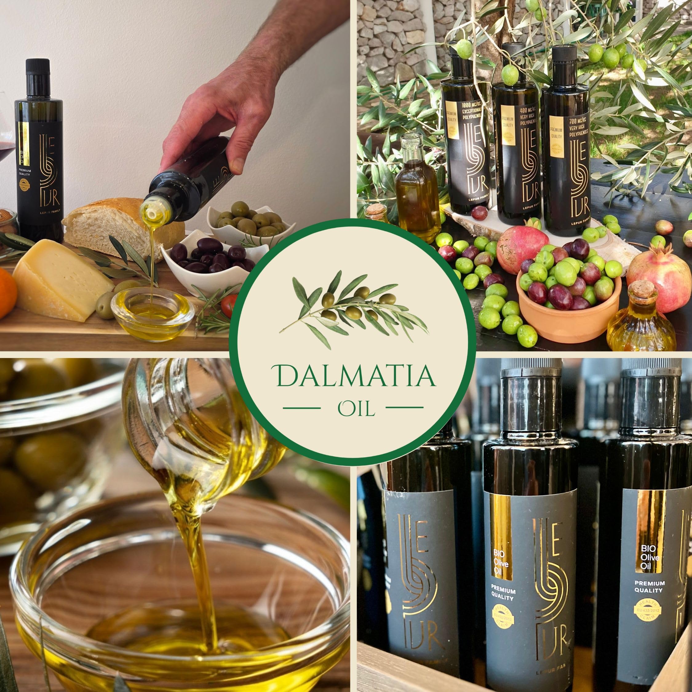 Oblica Blend. Medium Polyphenol (800mg/kg) 2025, Croatian, Organic, Early Harvest, Gold Award-Winning Extra Virgin Olive Oil – 500ml
