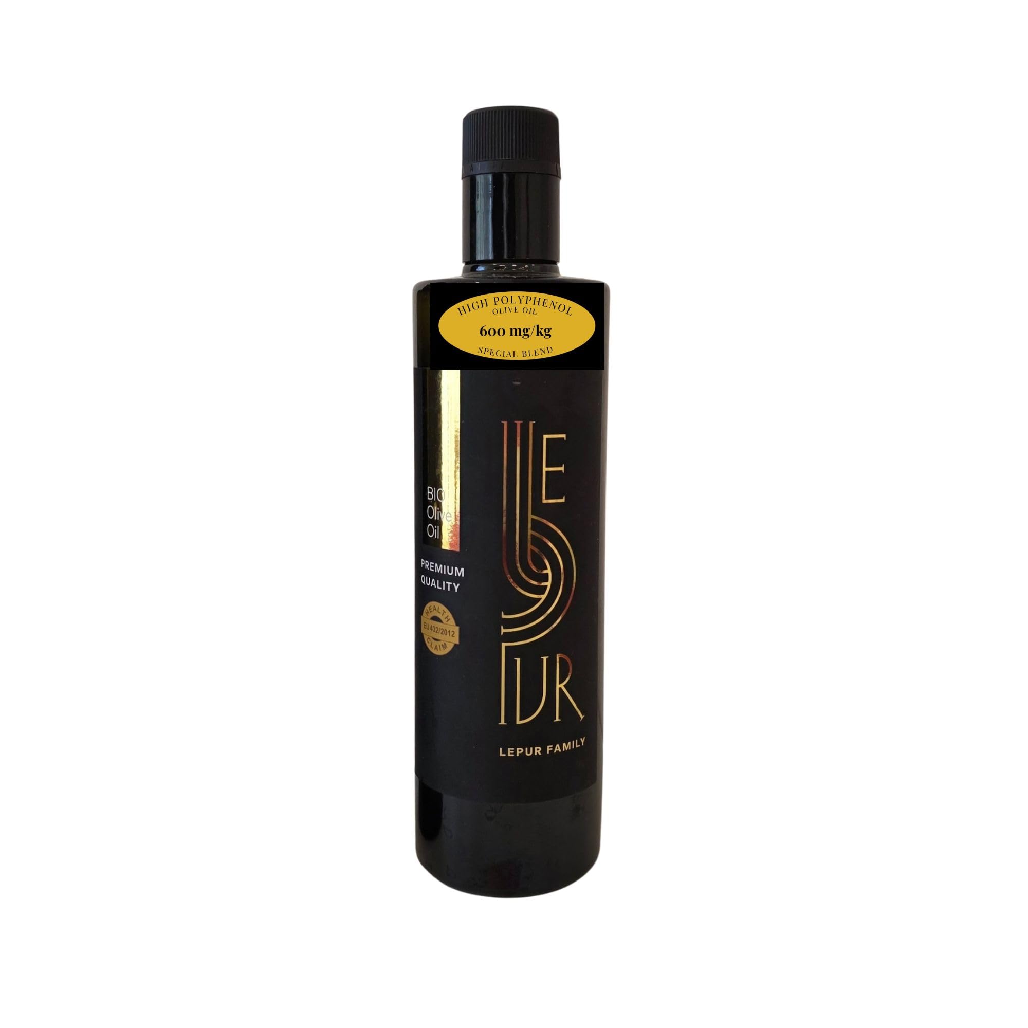 Special Blend - High Polyphenol Extra Virgin Olive Oil - 500ml - 600mg/kg - Gold Award Winning - Cold Pressed, Flos Olei recognised top oil in the world.