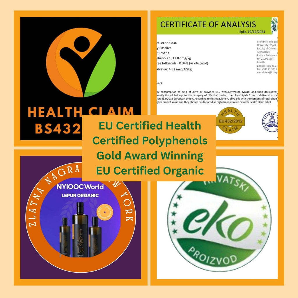 Special Blend. High polyphenol (600mg/kg) 2025, Croatian, Organic, Early Harvest Extra Virgin Olive Oil - 500ml